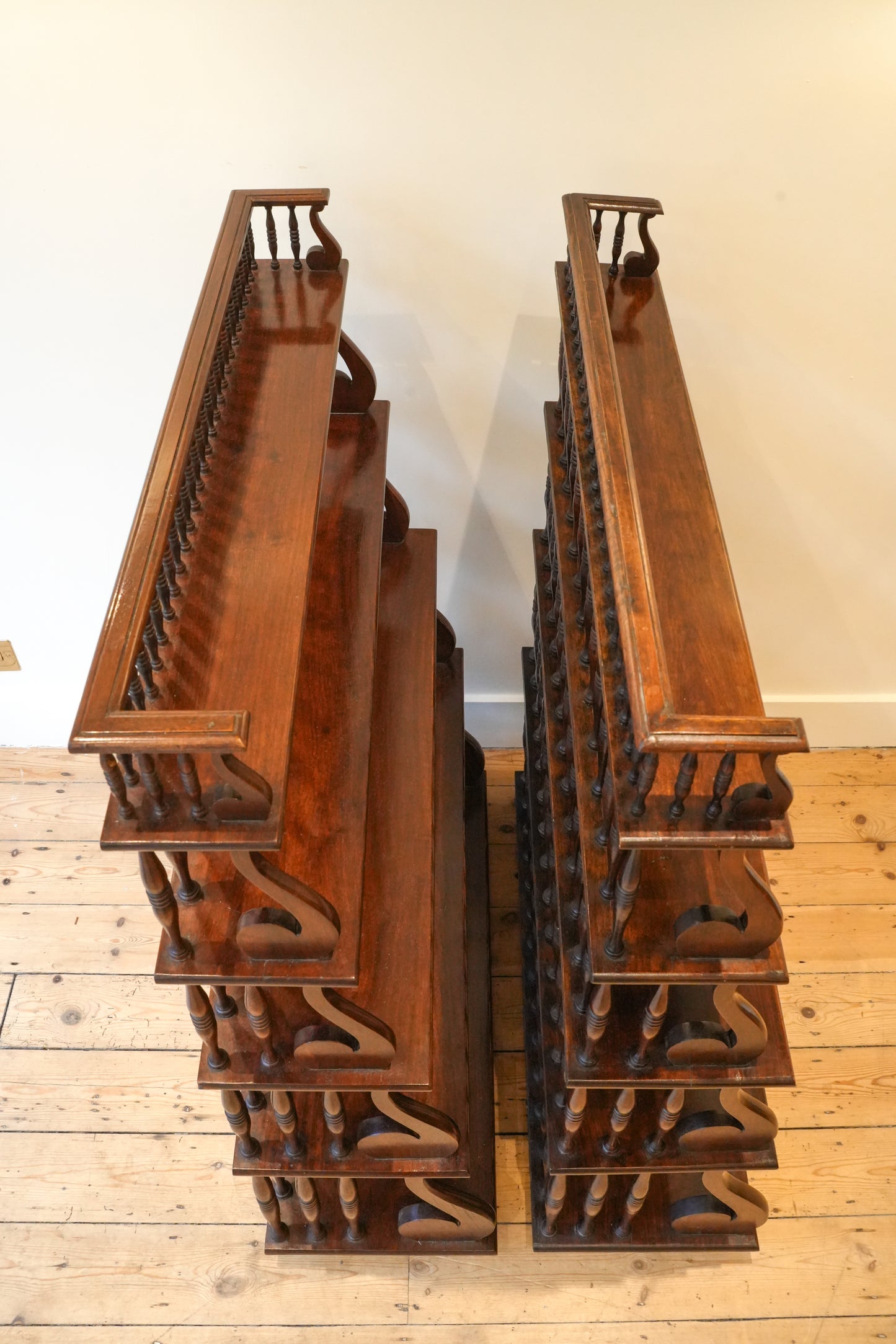 Pair of Waterfall Bookcases