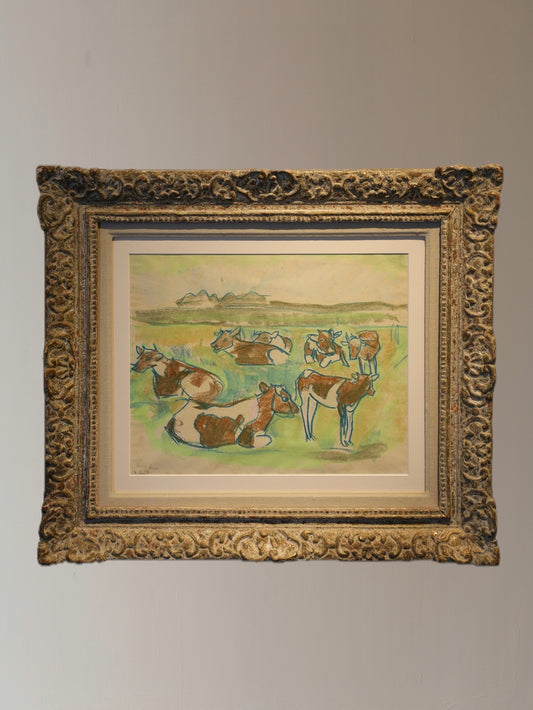 “Cows on Pasture”. Artwork by Marian Zurek (1889-1944).