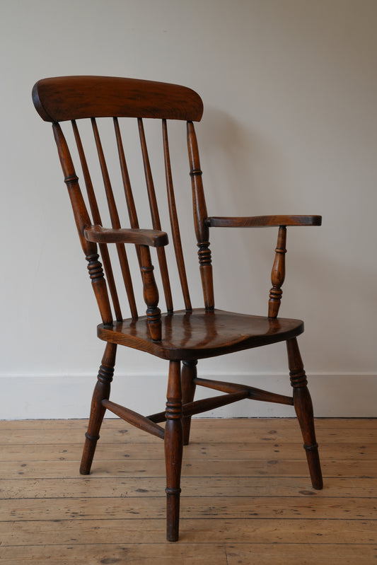 Farmhouse stick back chair.