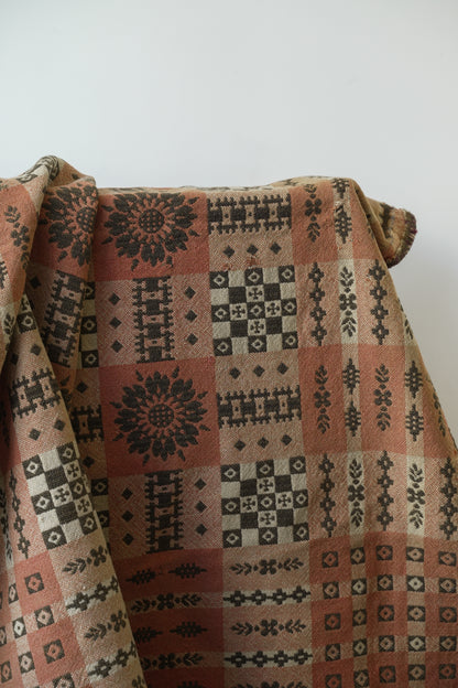 Antique “Sunflower” Welsh Blanket.