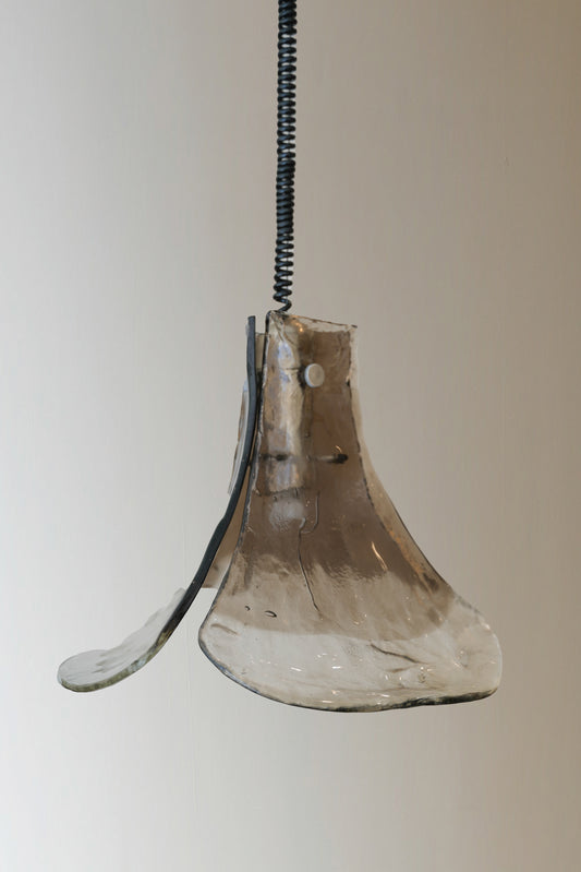 Murano glass brutalist pendant light.