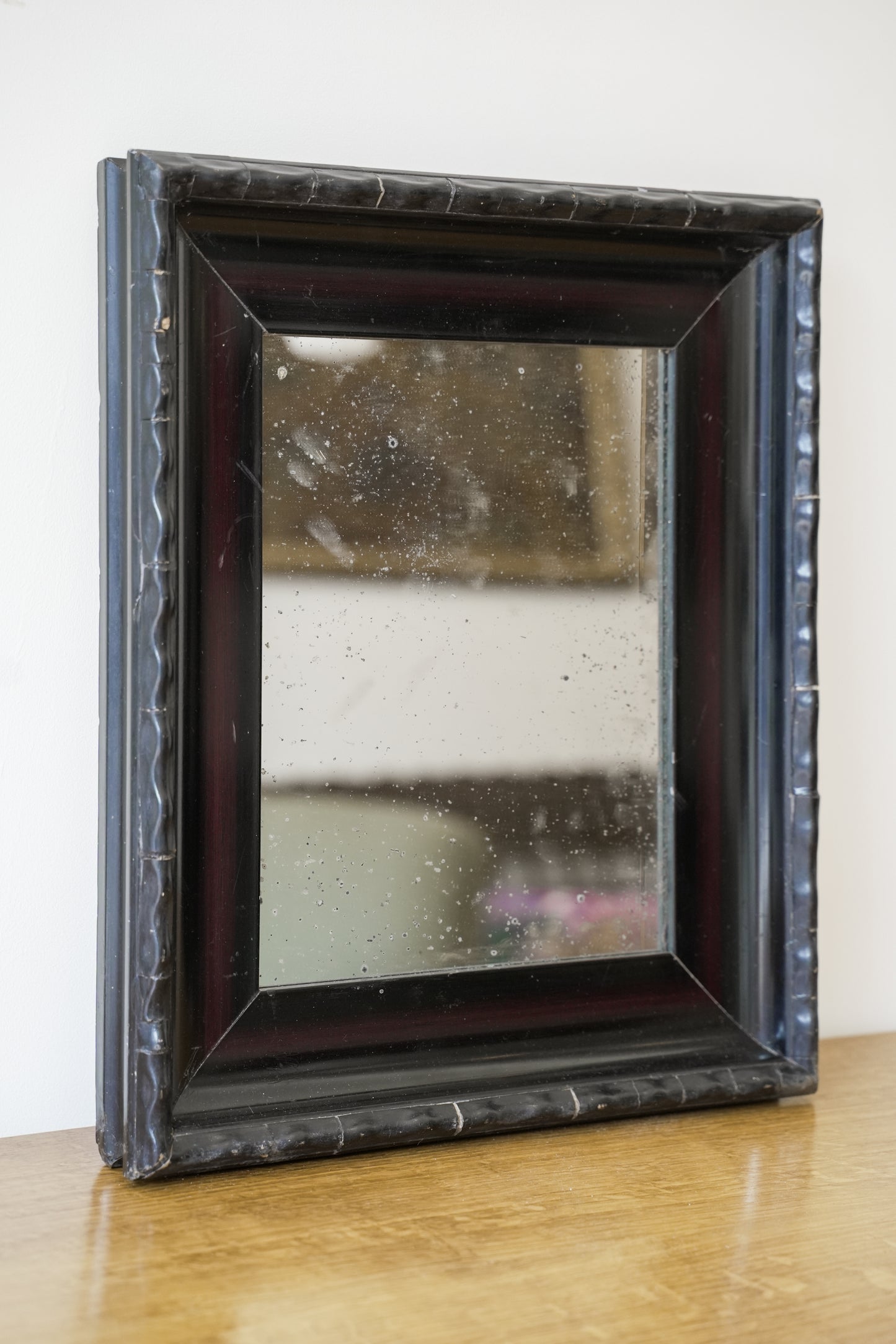 Rippled Framed Flemish Antique Mirror