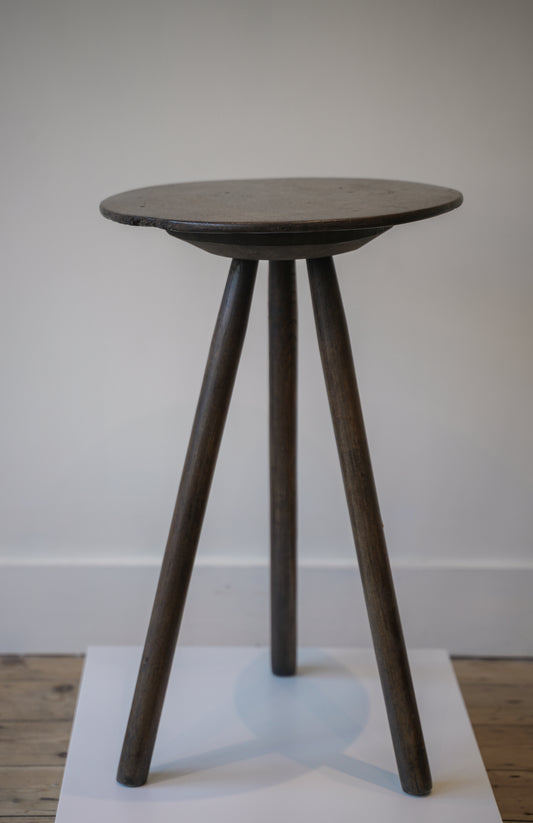 English 19th C “Cheese Top” Cricket Table.