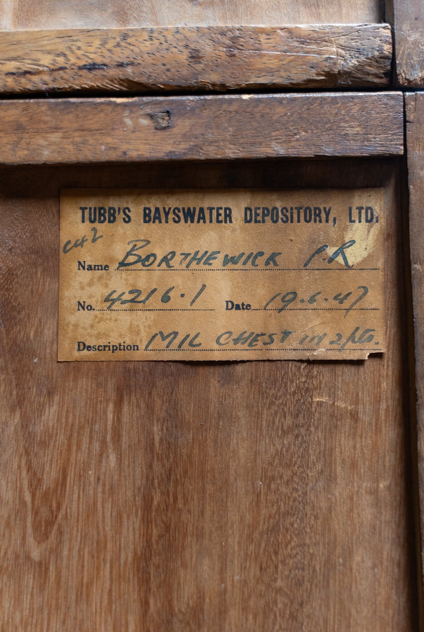 19th Century Two-Part Campaign Chest.