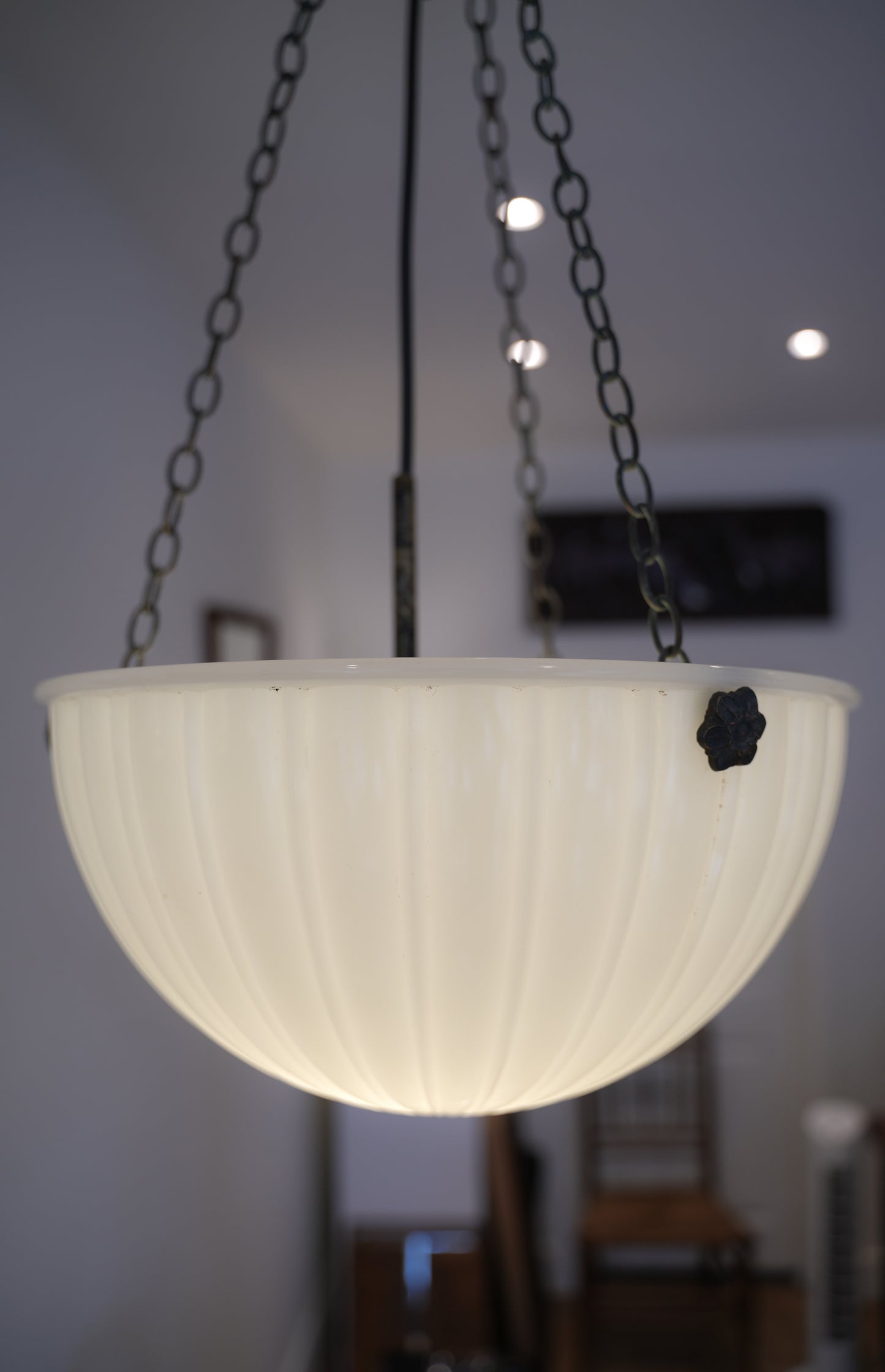 From a Welsh Cinema: A Large Moonstone Plaffonier.
