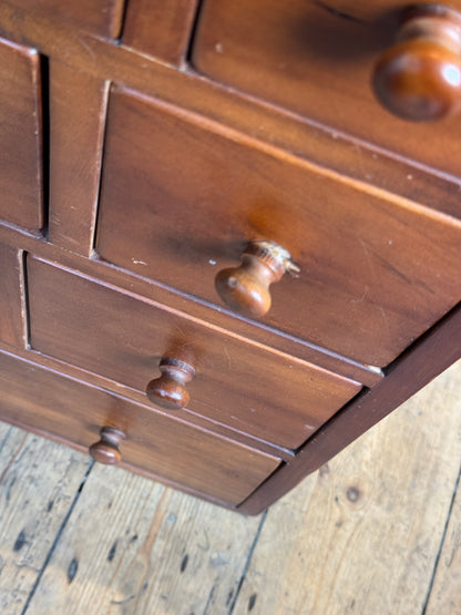 Bank of apothecary style drawers