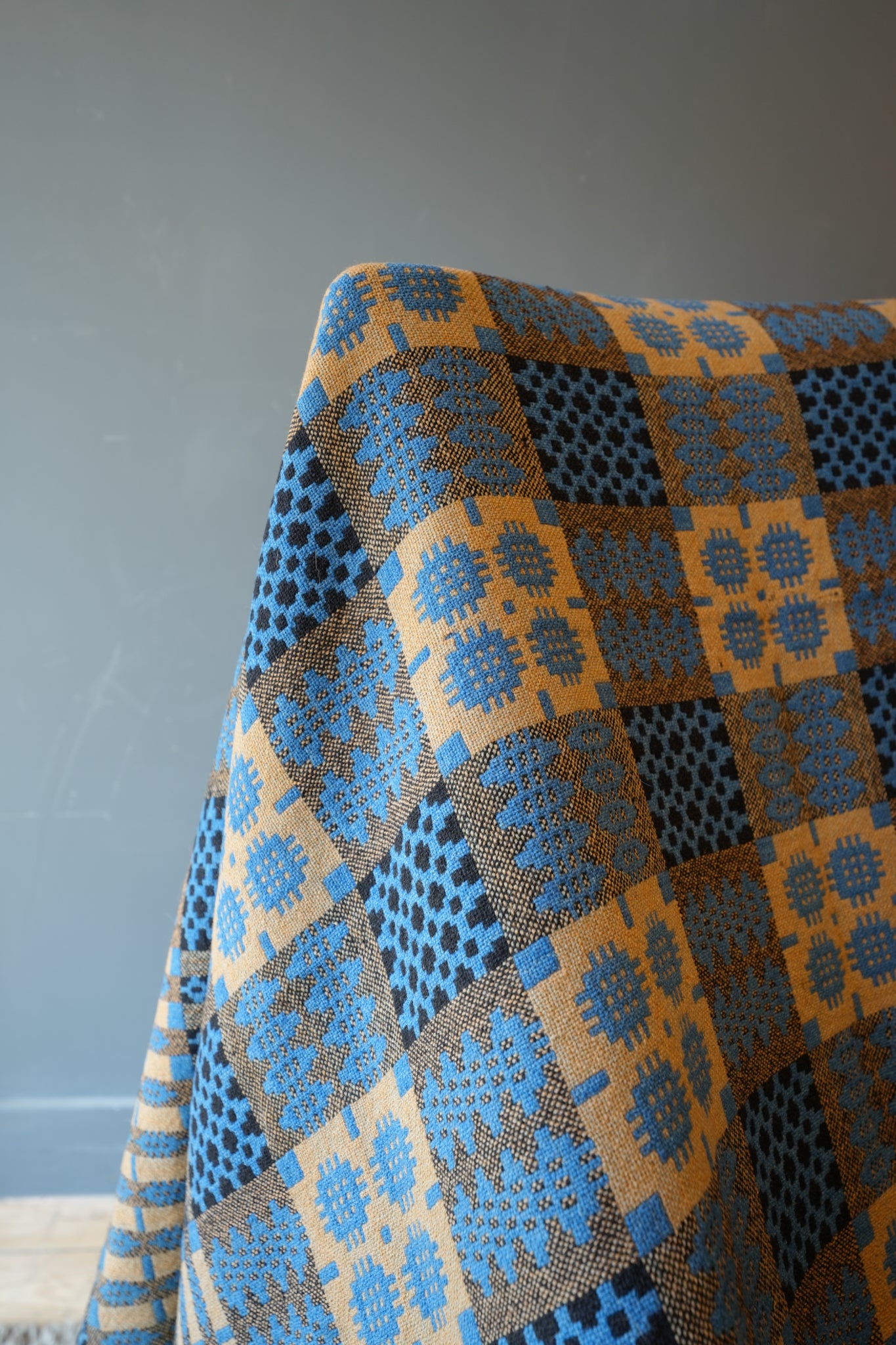 Blue Welsh blanket