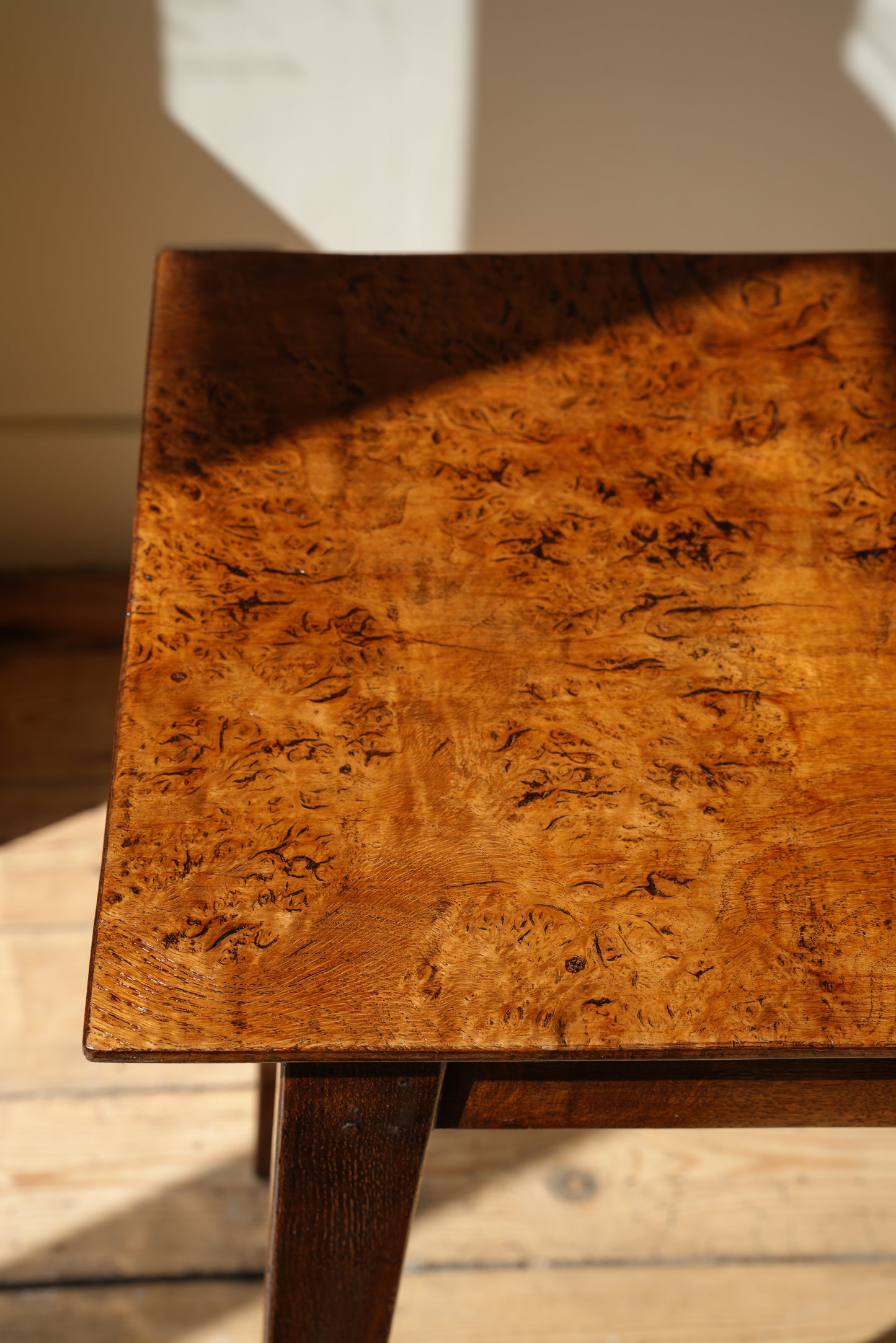 Burr Wood Console / Side Table