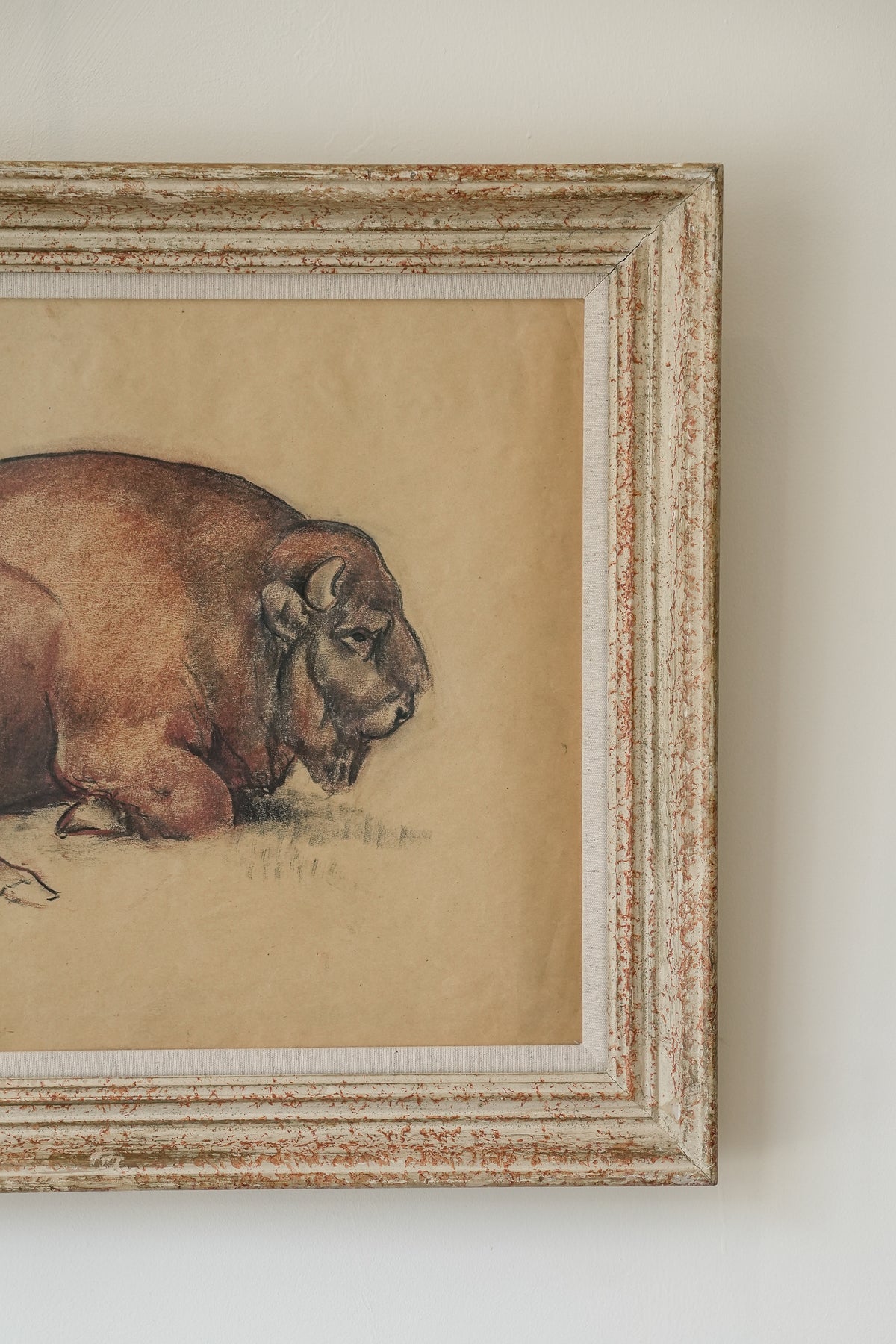 Large Bison study by Stefani Melton Fisher (1894-1963).
