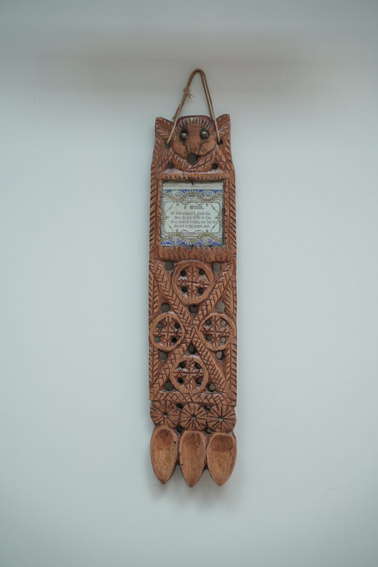Large Rare Antique Welsh Lovespoon.