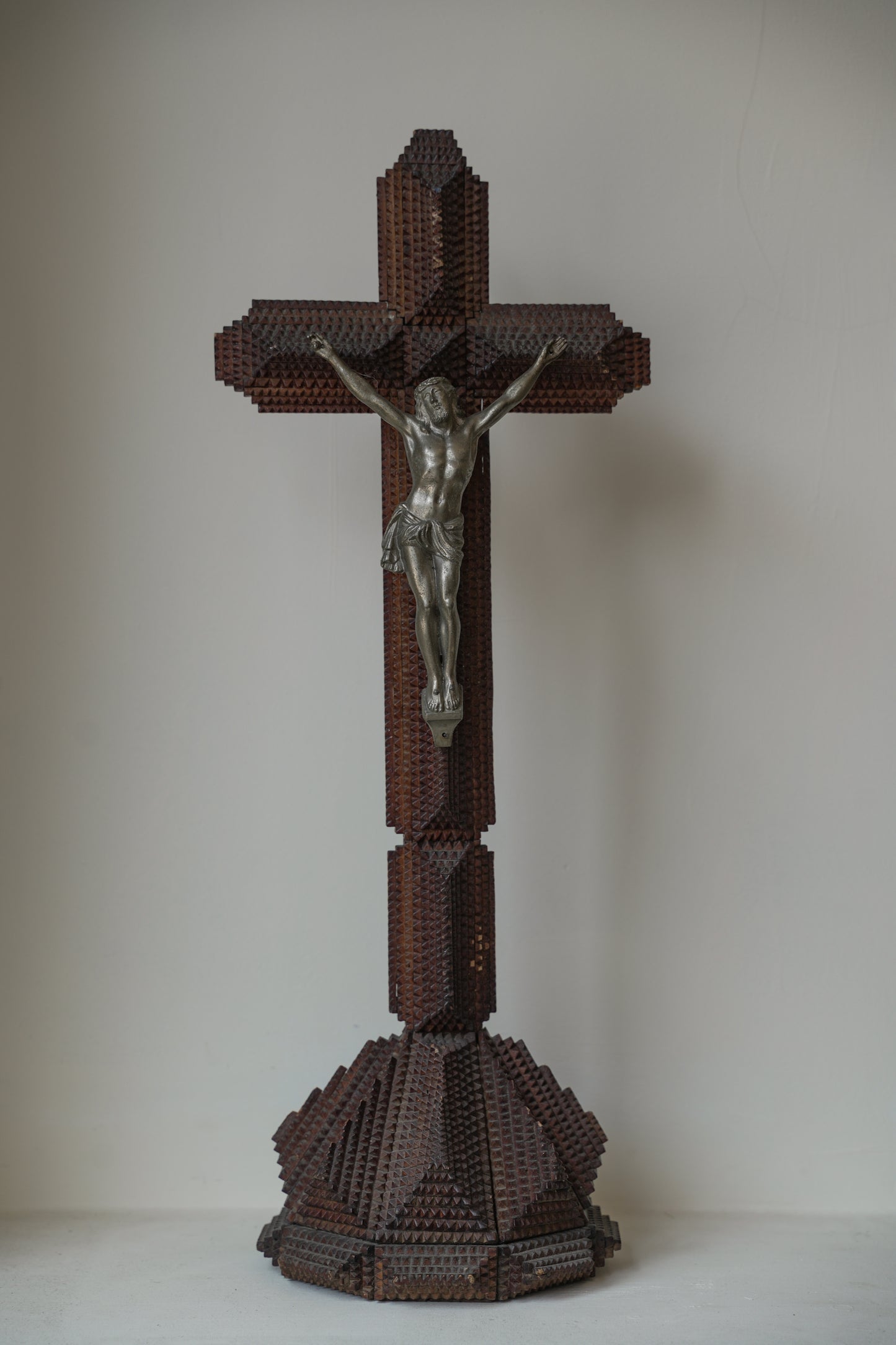 Large Tramp Art Crucifix