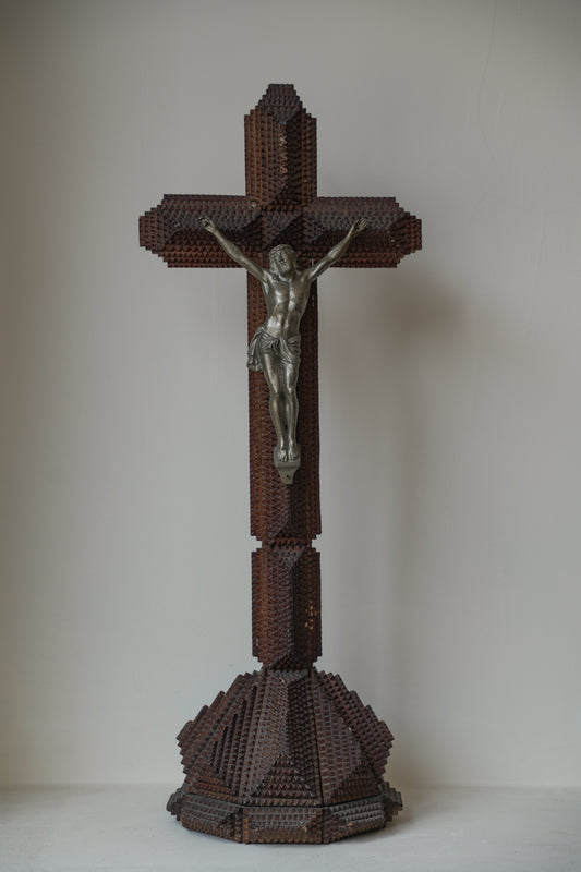 Large Tramp Art Crucifix