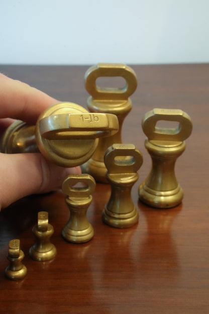 Set of Brass Weights (Imperial).