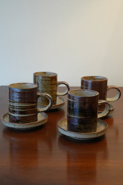 French Espresso Cups & Saucers