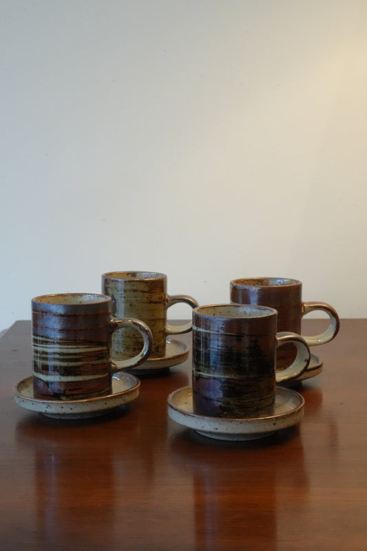 French Espresso Cups & Saucers