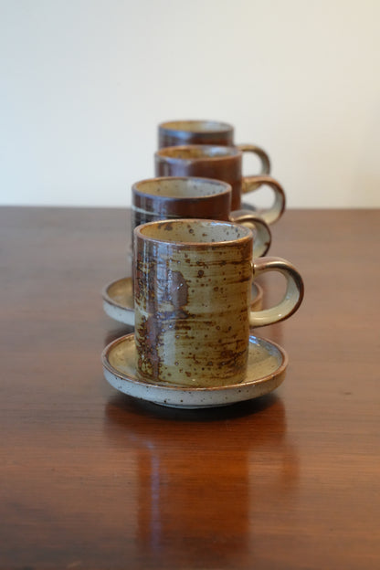 French Espresso Cups & Saucers