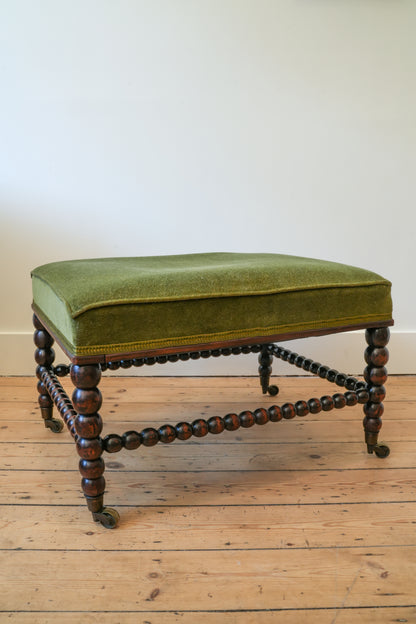 Early 19th C Bobbin Footstool