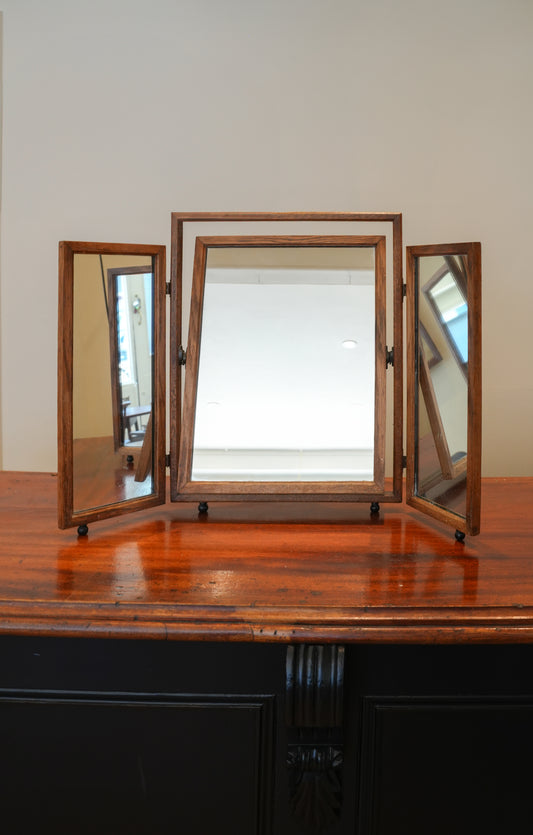 Arts & Crafts Triptych Mirror