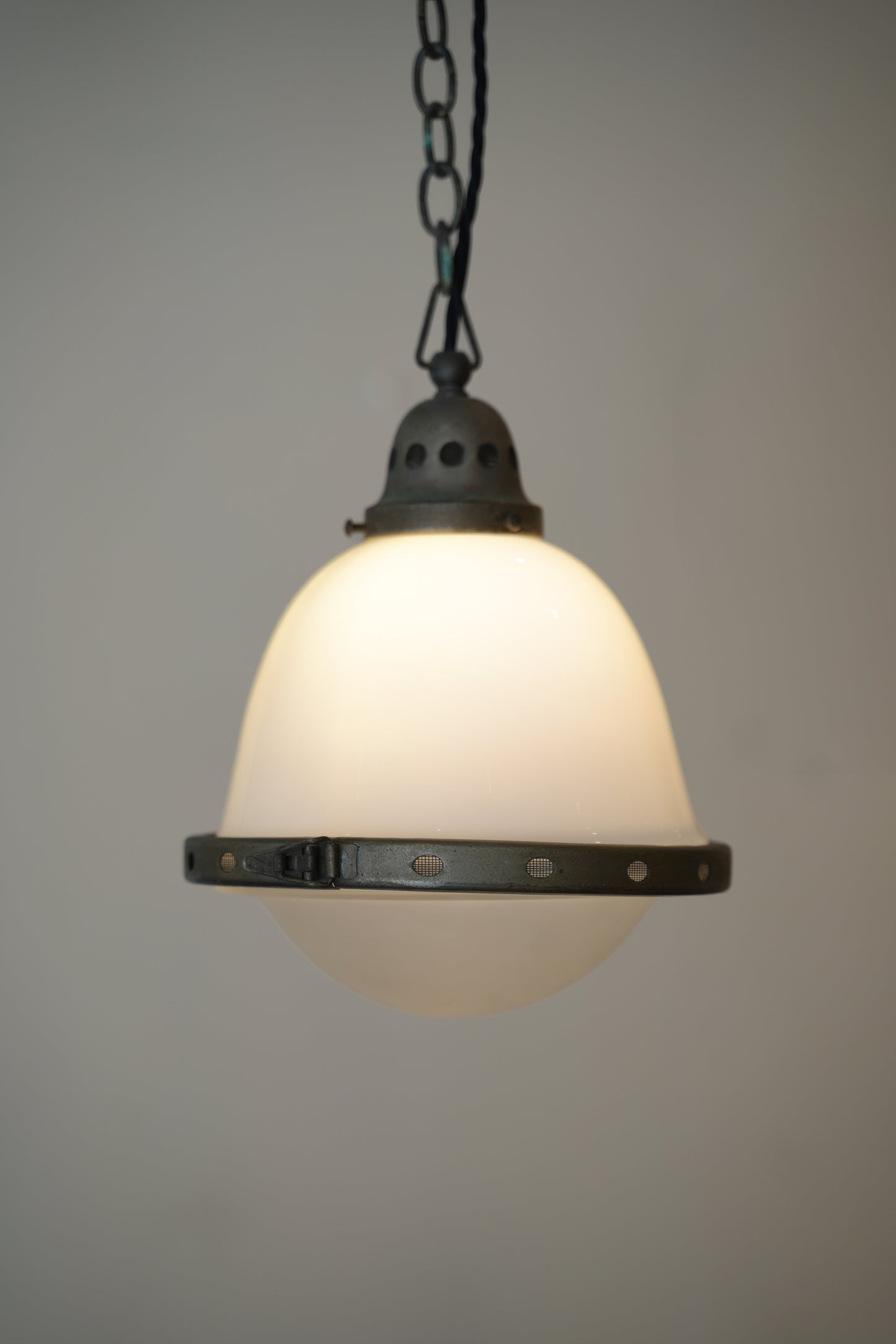 Belgian Opaline Pendant Light