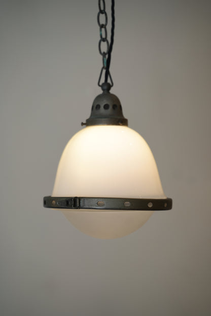 Belgian Opaline Pendant Light