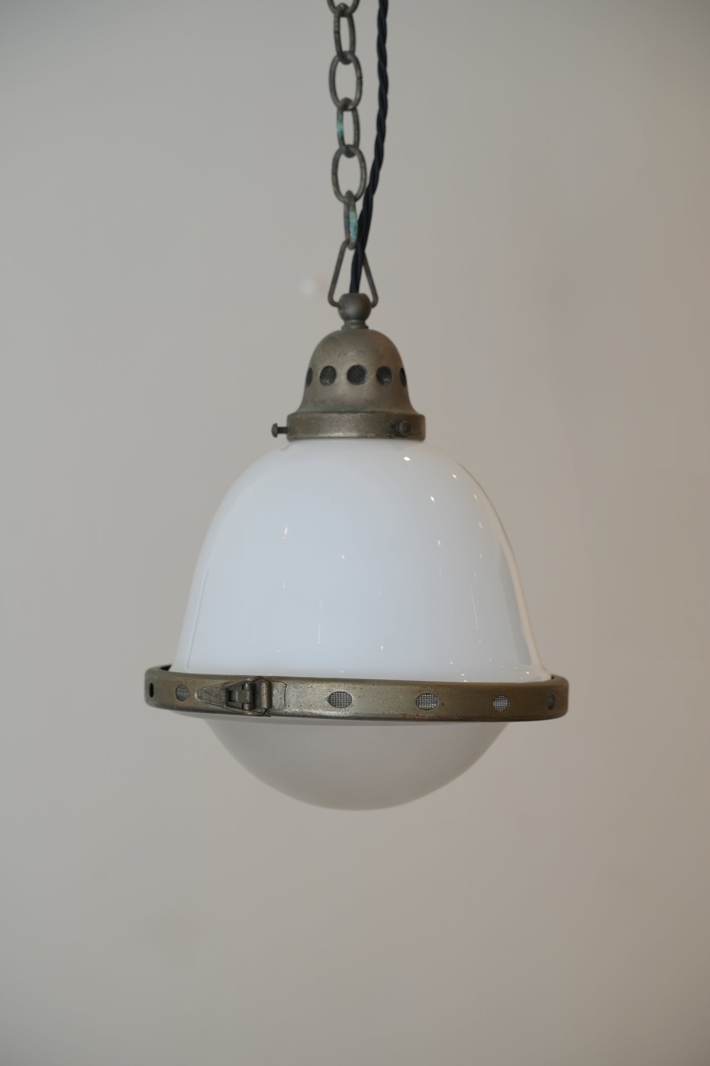 Belgian Opaline Pendant Light