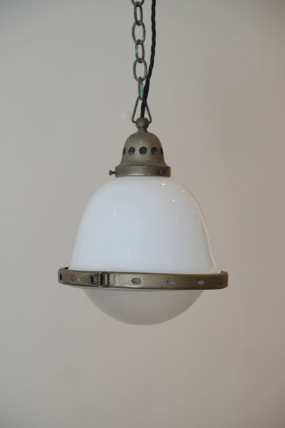 Belgian Opaline Pendant Light