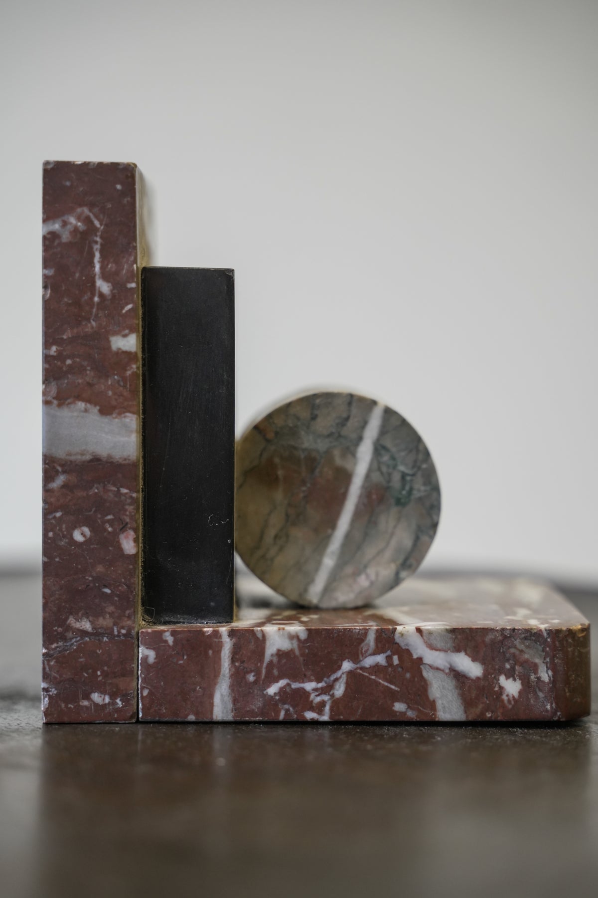 Art Deco Marble Bookends.