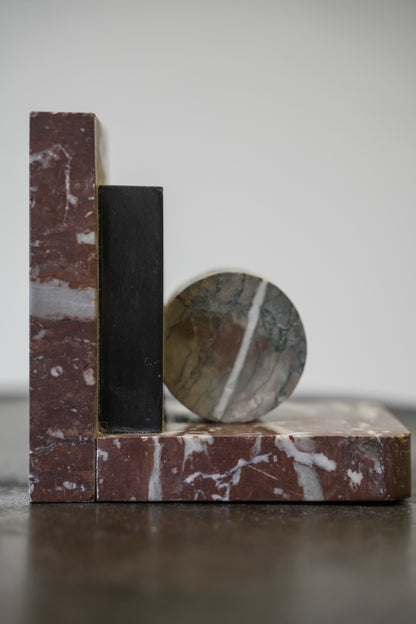Art Deco Marble Bookends.