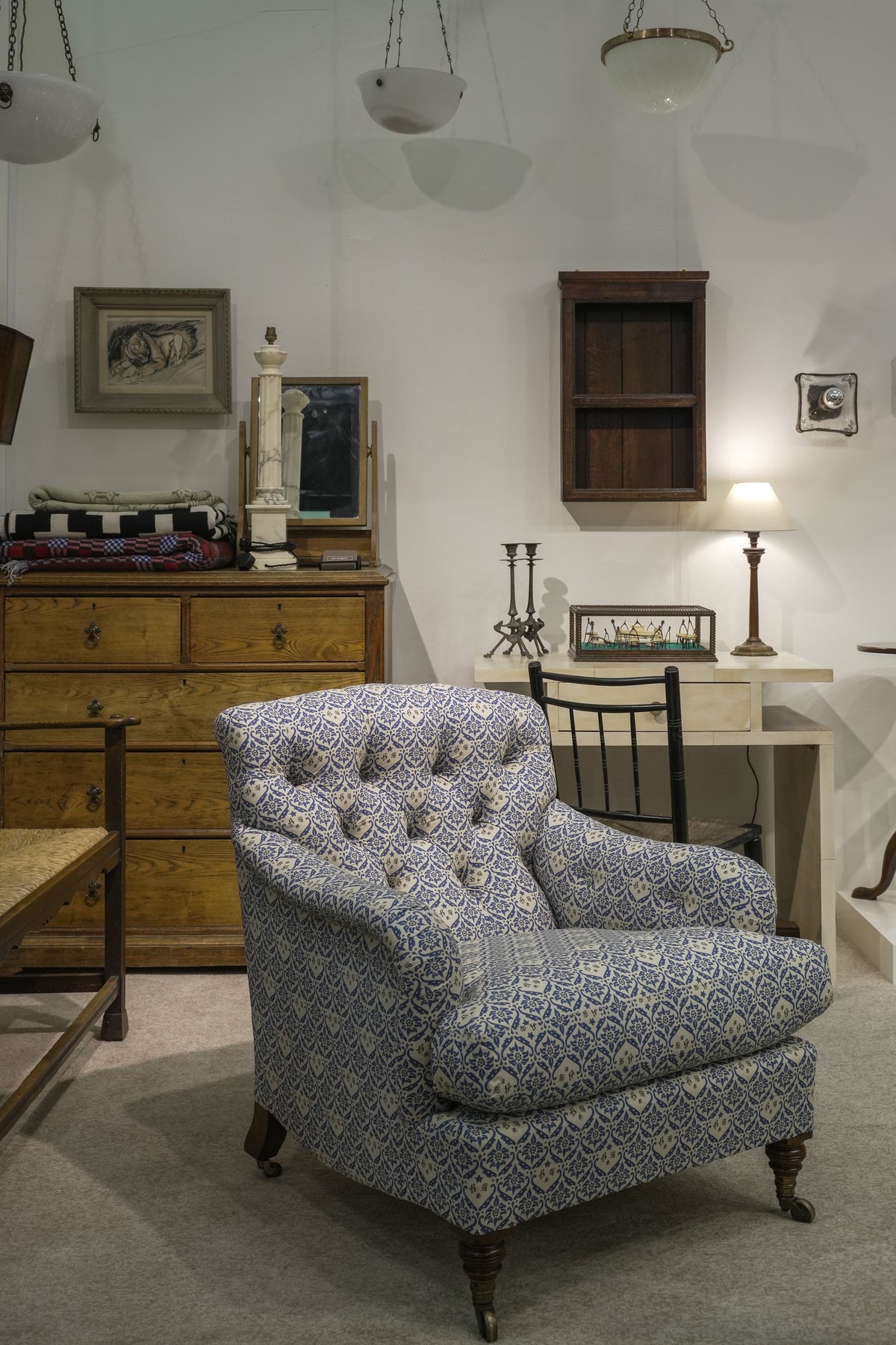 Rare 19th Century Howard & Sons armchair.