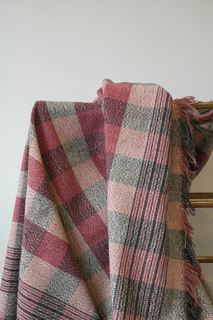 Early Narrow Loom Welsh Blanket.