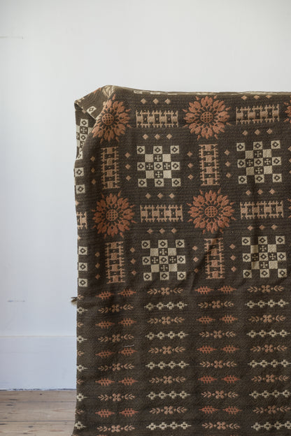 Antique “Sunflower” Welsh Blanket.