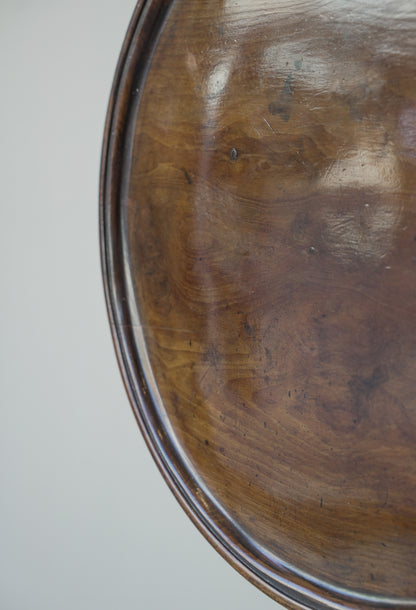 George II (18th Century) Burr Yew Tripod Table.